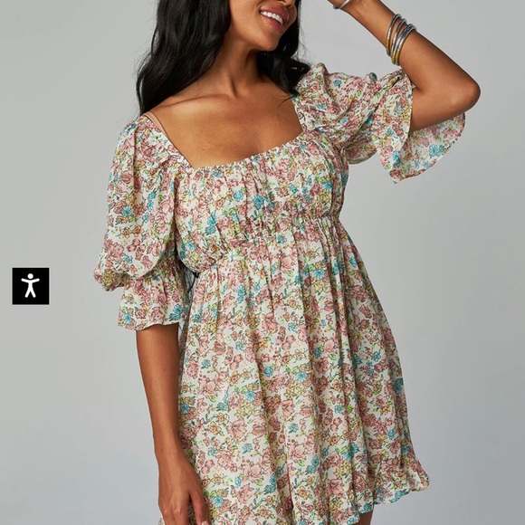 NEW Buddy Love Floral Puff Dress - Picture 3 of 10